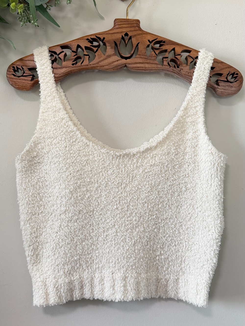 🤍 SKIMS Cozy Knit Tank – White – S/M